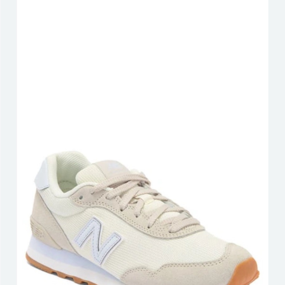 New Balance Women's Beige and White Sneakers